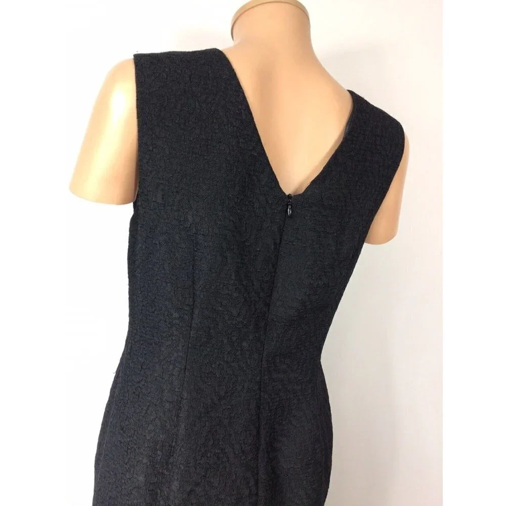 Carmen Marc Valvo Black Dress Womens 6 - Picture 4 of 9